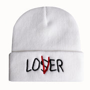 Loser OR Lover Knitted Hood Woolen Beanie