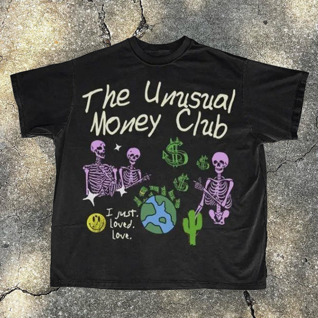 The Unusual Money Club Print Short Sleeve T-Shirt