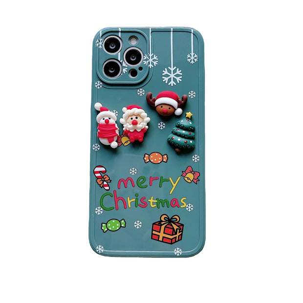 Merry Christmas 3D Cartoon iphone Cases