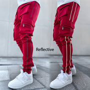 Stretch Multi-pocket Reflective Sports Fitness Trousers