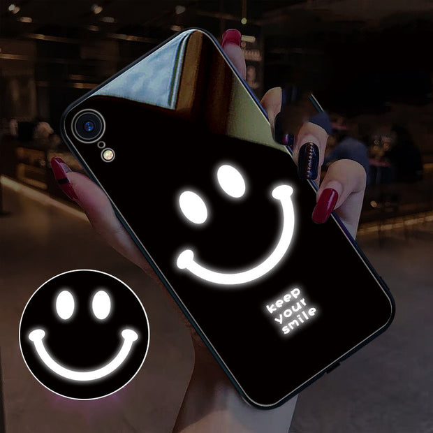 Led Smile Face Call/Messages Glowing iPhone Cases