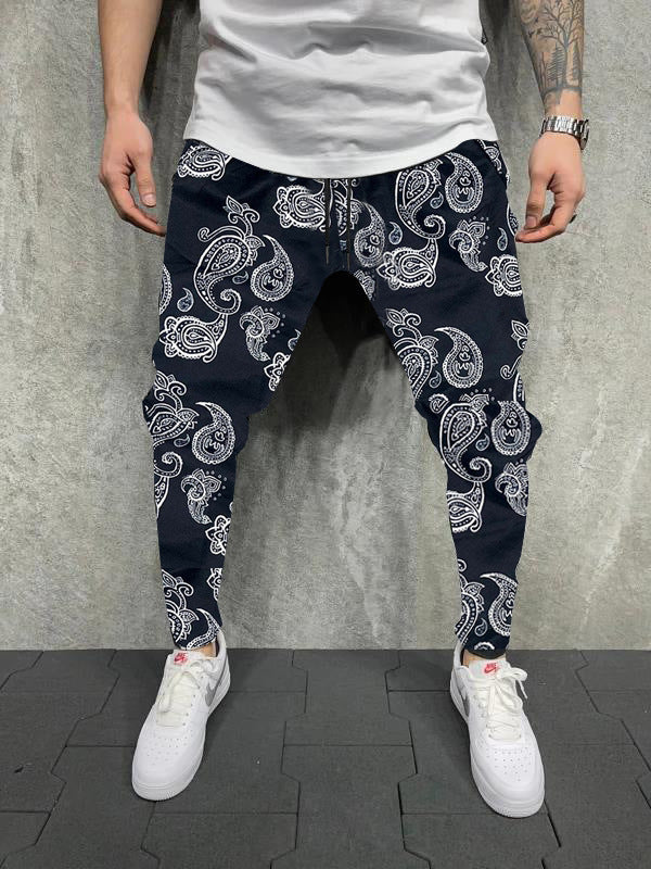 Cashew Flower Casual Sports Fitness Trousers