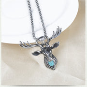 Deer Titanium Necklace Fashion Male Pendant