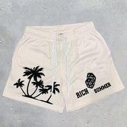 Fashion personality coconut mesh shorts