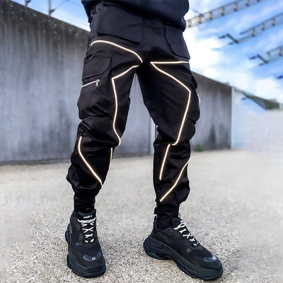 Multi-pocket Reflective Sports Fitness Trousers