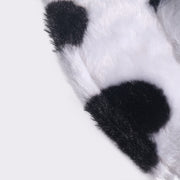 Cow Pattern Design Rabbit Fur Hat