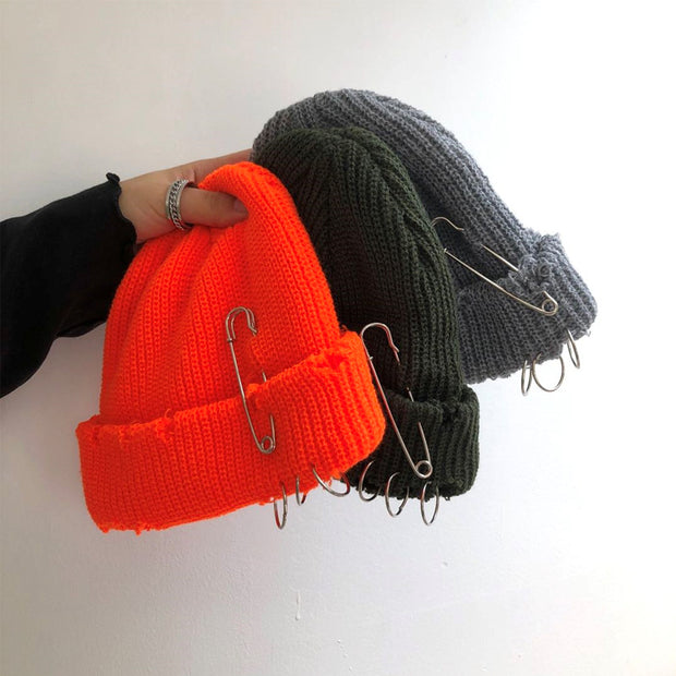 Solid Color Street Style Woolen Beanies