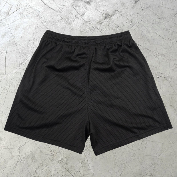 Casual statement graphic street mesh shorts