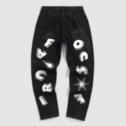 Letters Graphic Jeans