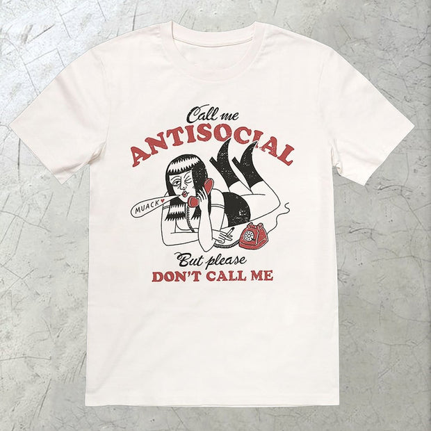 Anti Sicoal Graphic Short Sleeve T-shirt