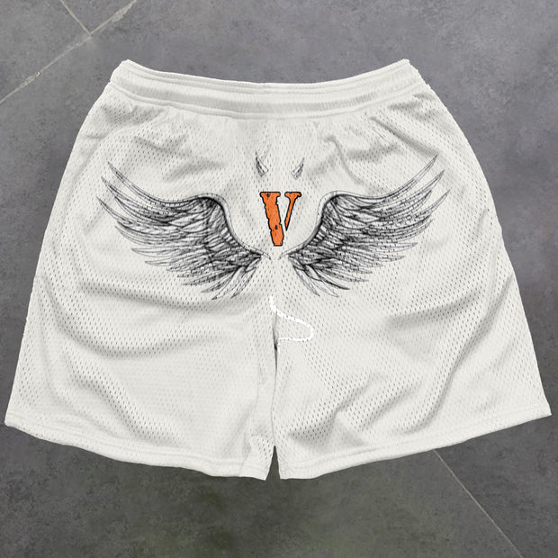 Go to Angel Cross tide brand mesh shorts