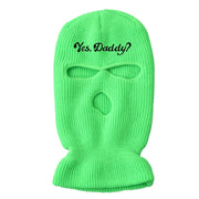 Yes Daddy Ski mask knitted  three-hole Beanie
