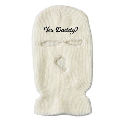 Yes Daddy Ski mask knitted  three-hole Beanie