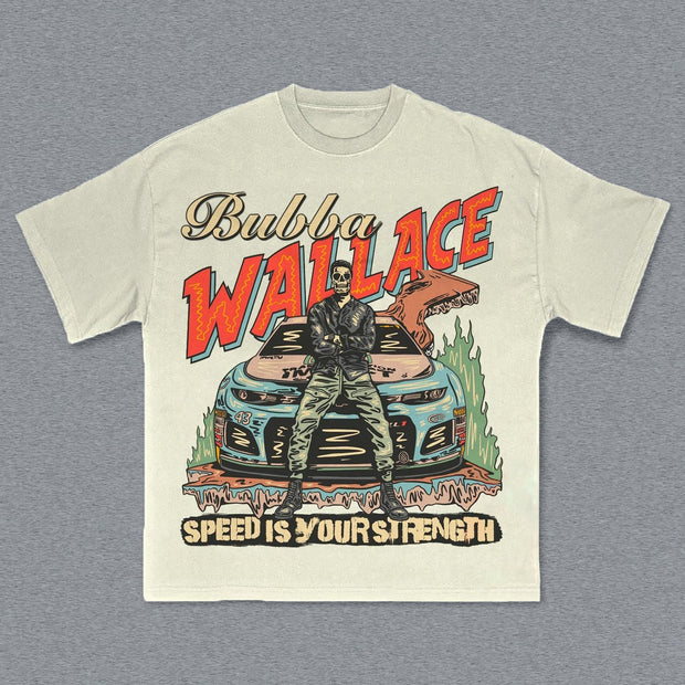 Car & Racer Print Short Sleeve T-Shirt