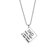 Dad My Hero Best Friend Father's Day Necklace Letter Pendant Keychain