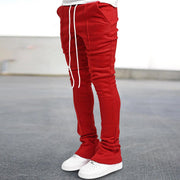 Red Stacked Sweatpants Joggers