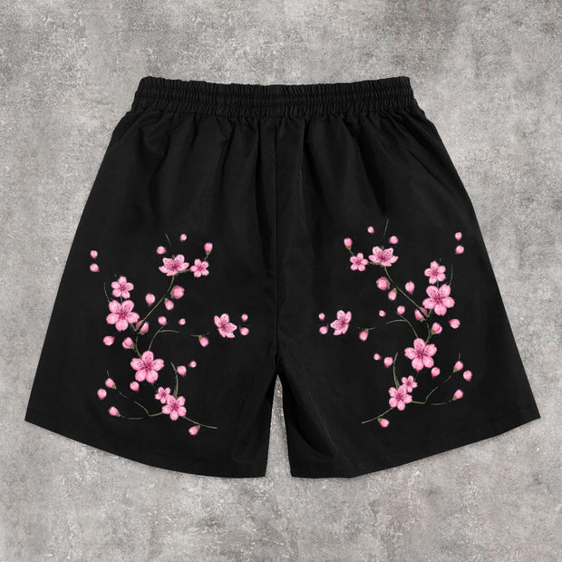 Japanese Cherry Blossom Pattern Street Shorts