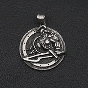 Viking pendant warrior vintage titanium steel necklace