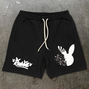 Bunny Tide Brand Print Casual Sports Shorts