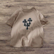 Cross Round Neck T-shirts