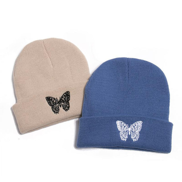Butterfly Embroidered Beanies