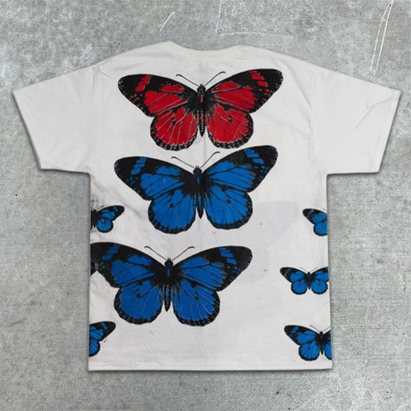Butterfly Skeleton Short Sleeve T-shirt