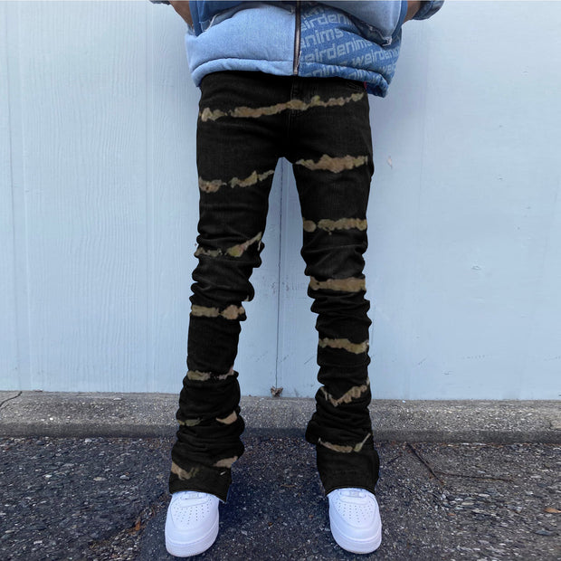Fashion Gradient Street Retro Straight Leg Jeans