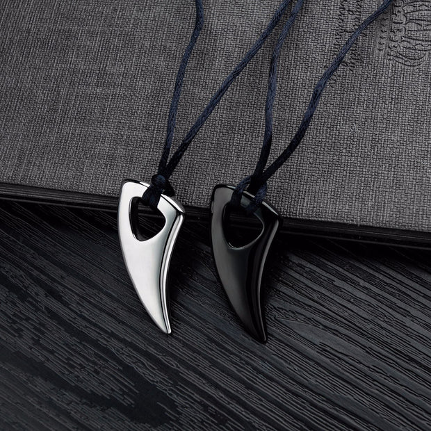 Trendy fashion horn pendant personality wolf tooth necklace