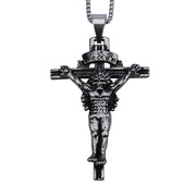Titanium steel unisex necklace jewelry vintage stainless steel jewelry christian jesus cross pendant