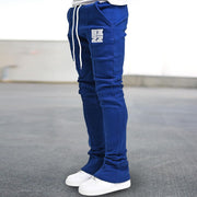 Street style letters stack joggers casual pants