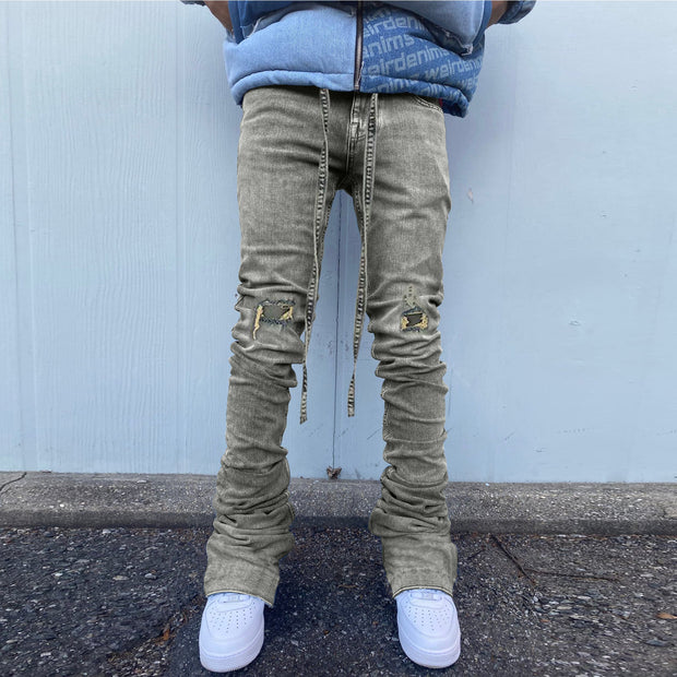 Vintage Heavy Wash Light Straight Jeans