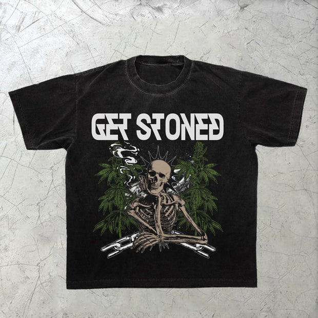 Skull Gothic Street Style Short Sleeve T-shirt