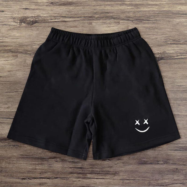 Black Smiley Shorts