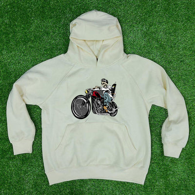 Skeleton Driving Motorcycle Hoodie