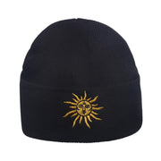 Outdoor hip-hop sun embroidered knitted wool Beanie