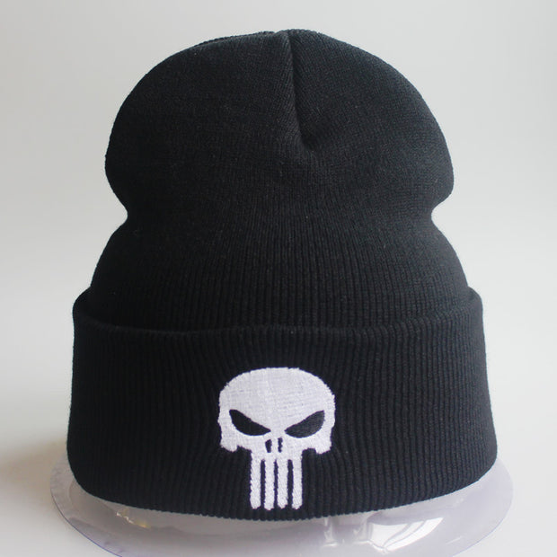 Embroidery Skull Wool Knitted Beanies