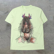 statement print art sense T-shirt