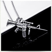 AK47 titanium necklace Fashion male stainless steel pendant