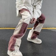 Street Trendy Color Splicing Pants