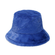 Solid Color Plush Thick Bucket Hat