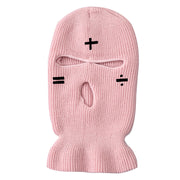 Mathematical Symbols Embroidered Knitted Ski Mask Beanies