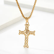 Plain Titanium Steel Cross Necklace