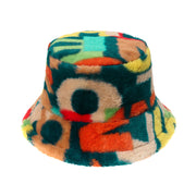 Rainbow Rabbit Fur Bucket Hat