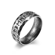 Vintage Viking Text Rune Rune Titanium Steel Ring