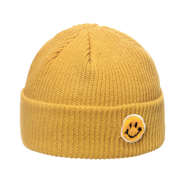 Smile Face Knitted Hood Woolen Beanie
