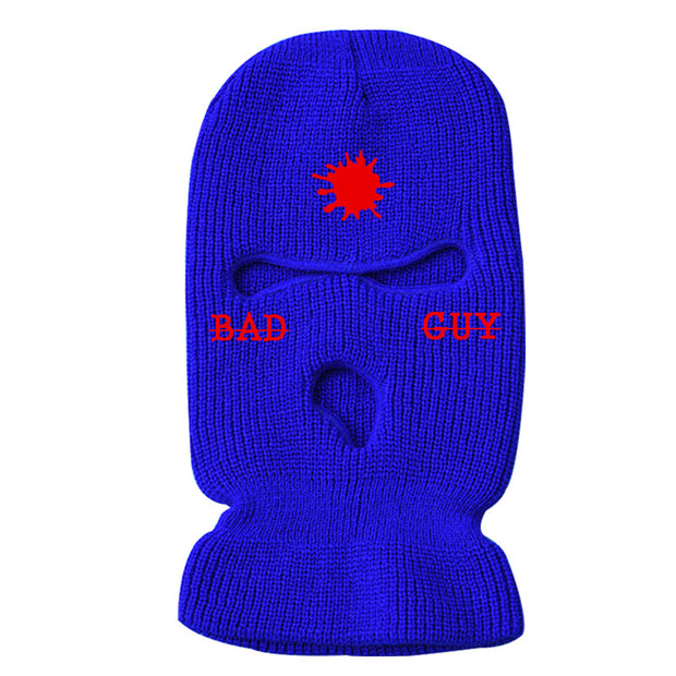 Bad Guy Ski mask knitted  three-hole Beanie