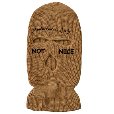 Not Nice Ski mask knitted  three-hole Beanie