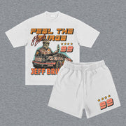 Racer No. 99 Print Short Sleeve Two Piece Set