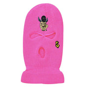 Devil street three-hole knitted Beanie with hood