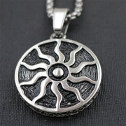 Stainless steel sunflower pendant men's punk necklace with jewelry